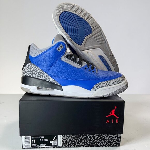 Air Jordan 3 Retro (2020) Varsity Blue/Cement Mens Shoes Size 11 CT8532 400 main image 10